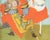 Late Meiji to Tisho Era Antique Japanese Reverse Glass Painting For Sale - Image 9 of 18