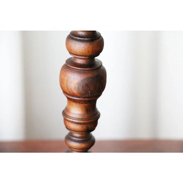 17th/18th Century Portuguese Carved and Turned Wood Candlesticks - a Pair For Sale - Image 6 of 13