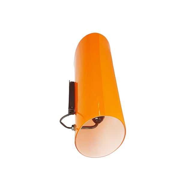 1960s Orange and White Murano Glass Sconce by Vistosi, 1960s For Sale - Image 5 of 15