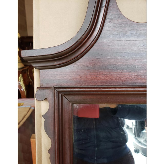 Chippendale 1900s Chippendale Mahogany Wall Mirror For Sale - Image 3 of 10