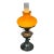 Vintage Style Metal Table Lamp + Glass Chimney Shade For Sale