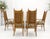 Tomlinson Set of 6 Cane Tall Back Pecan Mid-Century Modern Chairs Mint For Sale - Image 4 of 12