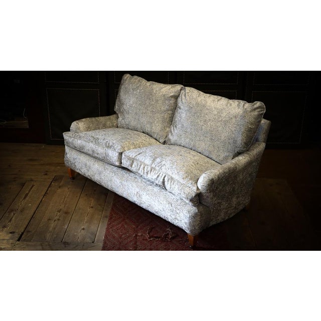 Small Cushion Back 2-Seater Sofa in Velvet by George Smith, 2010s For Sale - Image 12 of 18