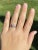 The Etlan: Ladies 14K White Gold Engagement Ring with Attached Diamond Wedding Band For Sale - Image 9 of 10