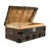 Trunk made of studded wood. Vintage wooden luggage. This piece is designed in the style of the selected designer and/or...