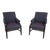Pair Upholstered Arm Library Chairs For Sale