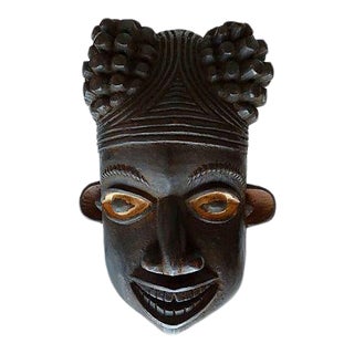 Dual Sided Face African Sculpture For Sale