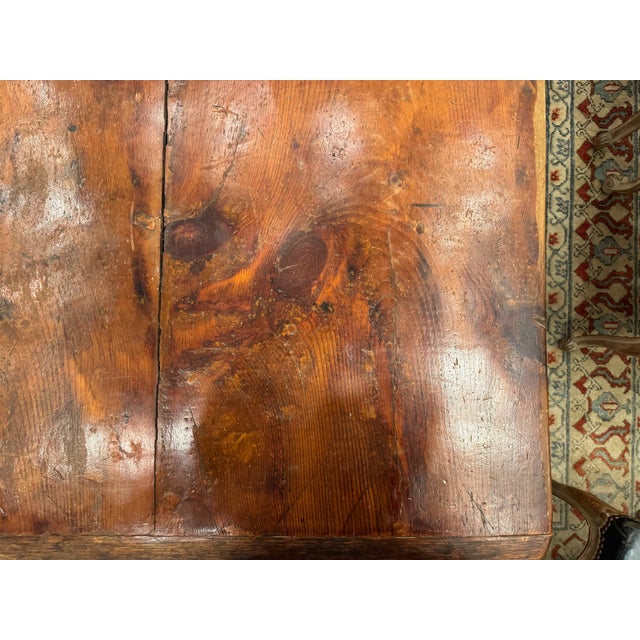 Wood Antique Pine Crossbuck Table For Sale - Image 7 of 8