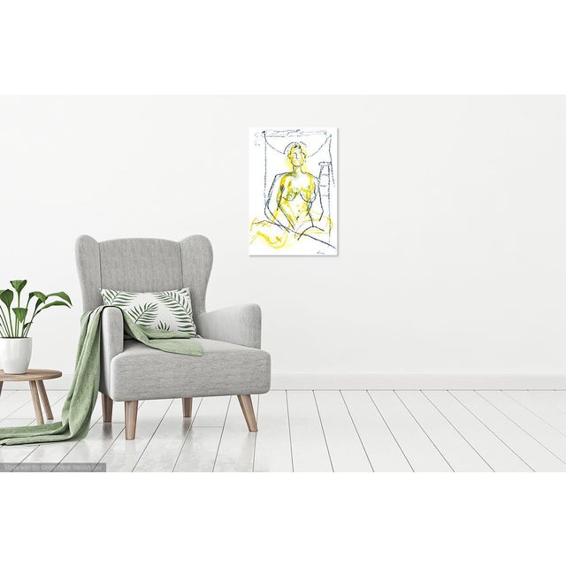 "Modern Model" Contemporary Abstract Figurative Nude Ink Drawing by Martha Holden For Sale In Los Angeles - Image 6 of 6