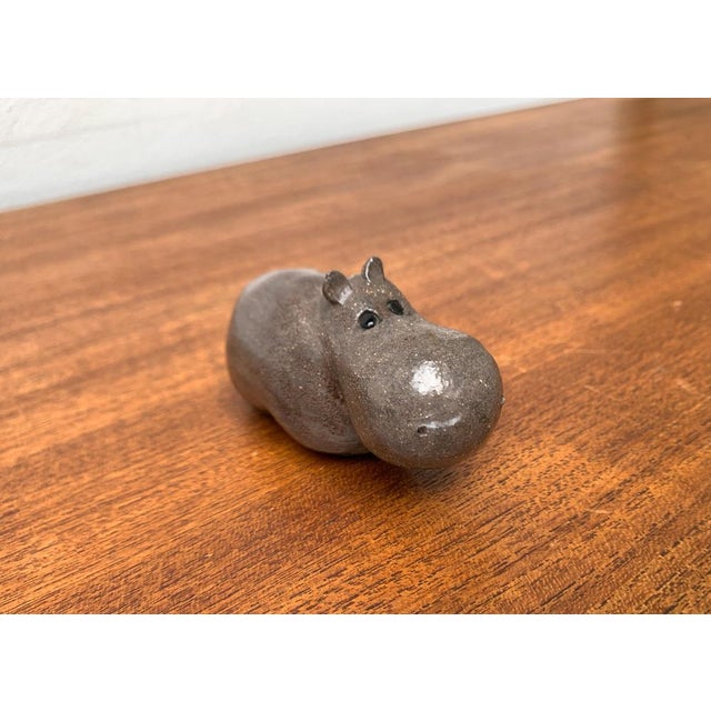 Mid-Century Modern Mid-Century Ceramic Hippo Figurine, 1960s For Sale - Image 3 of 16