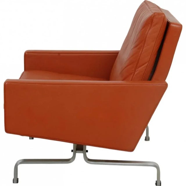 PK-31/1 Lounge Chair in Terracotta Leather by Poul Kjærholm, 1980s For Sale - Image 16 of 18