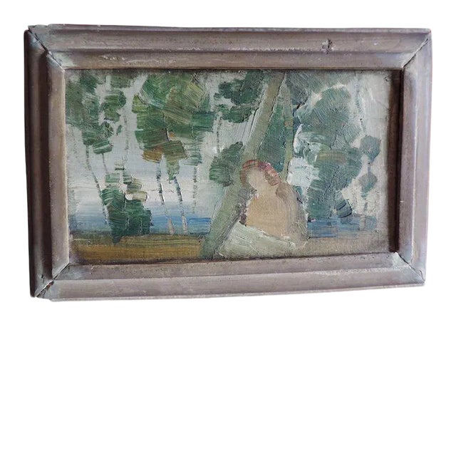 1920s American Impressionist Edward Scholl Oil Painting For Sale