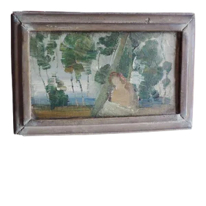 1920s American Impressionist Edward Scholl Oil Painting