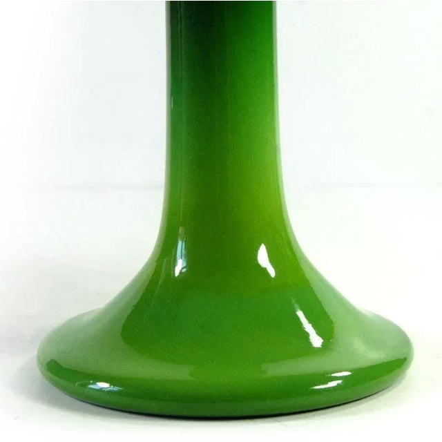 Art Nouveau Green Glass Vase, France, 1930s For Sale - Image 6 of 8