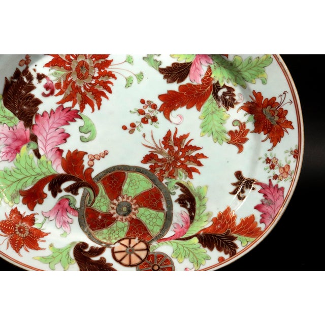 Chinese Opulent Botanicals: Chinese Export "Pseudo Tobacco Leaf" Oval Dish For Sale - Image 3 of 7