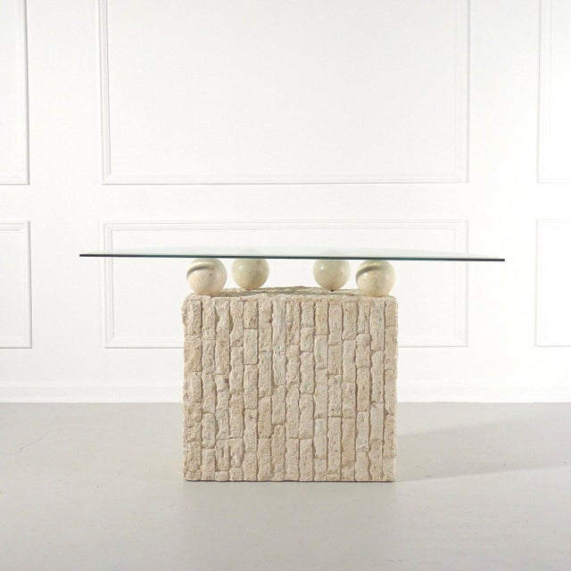 Post Modern Demilune Mactan Stone Console Table Chairish