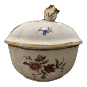 1970s Richard Ginori Oriente Italian Covered Sugar Bowl 4-3/4” H 4-1/2”