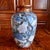 Japanese Kutani Turquoise Porcelain Bird Vase For Sale - Image 9 of 17