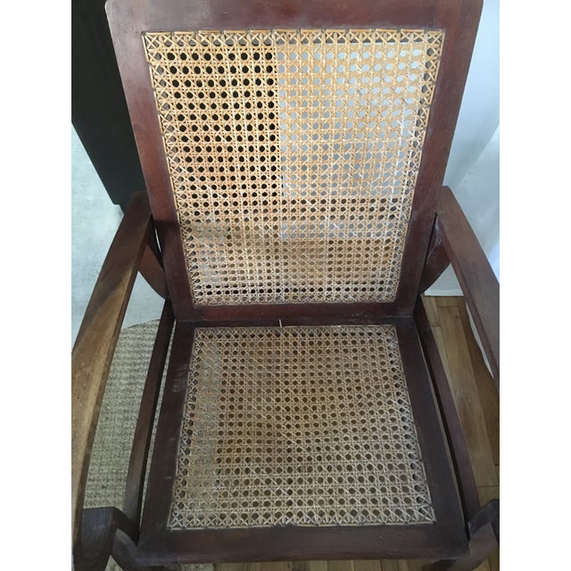 MidCentury Teak Cane Chair Chairish