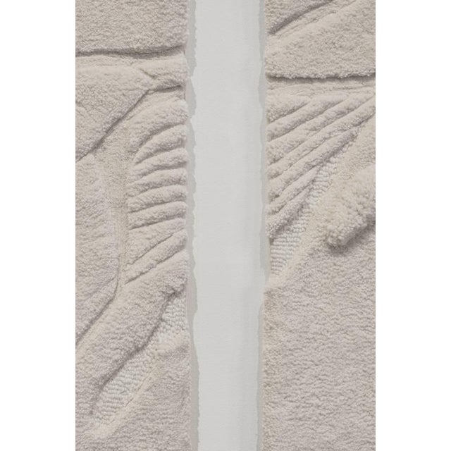 Contemporary Triptyque Wall Sculpture in Wool and Metal by Tina Tictone For Sale - Image 3 of 6