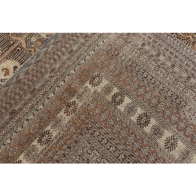 Hand-Knotted Turkomen Ersari Rug in Wool With All-Over Tribal Beluch Design 10'2 X 12'8 For Sale - Image 13 of 13