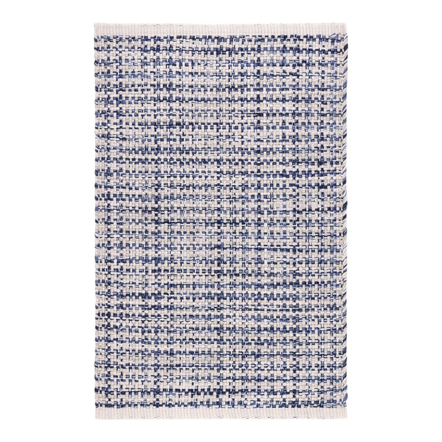 Dash & Albert by Annie Selke Journey Blue Indoor/Outdoor Rug, 8' 6" x 11' 6" For Sale