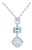 Aquamarine and Diamond Platinum Pendant Necklace - Fei Liu For Sale