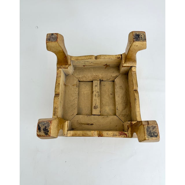 Gold Vintage Gold Lacquered Japanese Buddhist Altar Tabletop Offering Stand #2 For Sale - Image 8 of 8