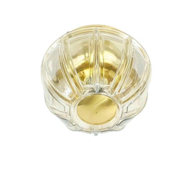 Mid-Century Glass & Brass Ceiling Light from Limburg, Germany, 1960s For Sale - Image 13 of 13