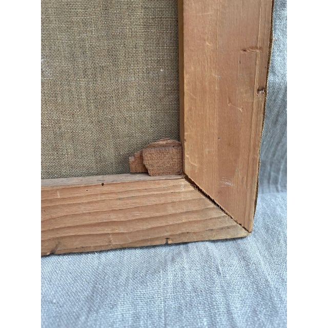 Rustic Courtyard Scene Oil Painting by Nean Gallé, Mid-20th Century For Sale - Image 9 of 10