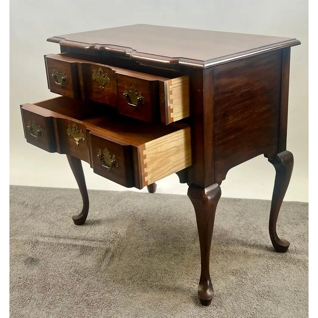 Vintage Pennsylvania House Queen Anne Style 2-Drawer Table or Low-Boy Chest For Sale In New York - Image 6 of 14