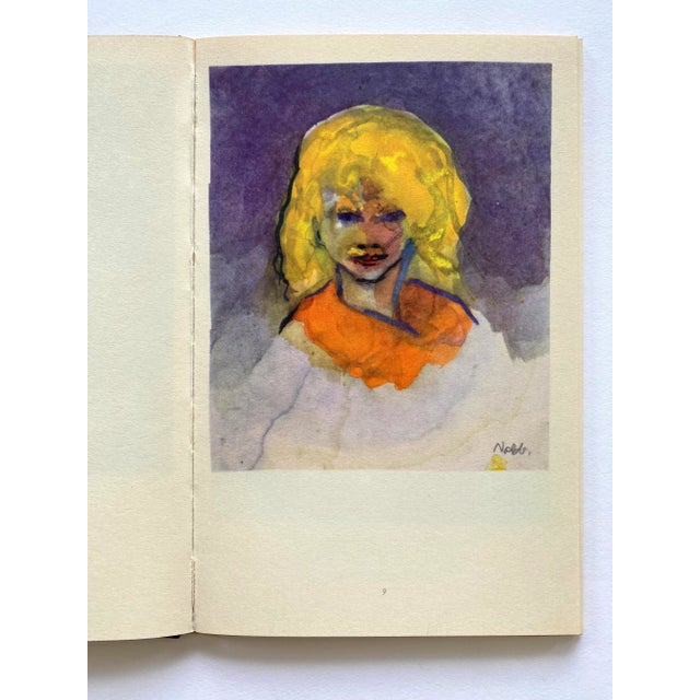 Yellow Emil Nolde " Aquarelle " Vintage 1960 Mid Century Modernist Fine Art Lithograph Print Hardcover Art Book For Sale - Image 8 of 12