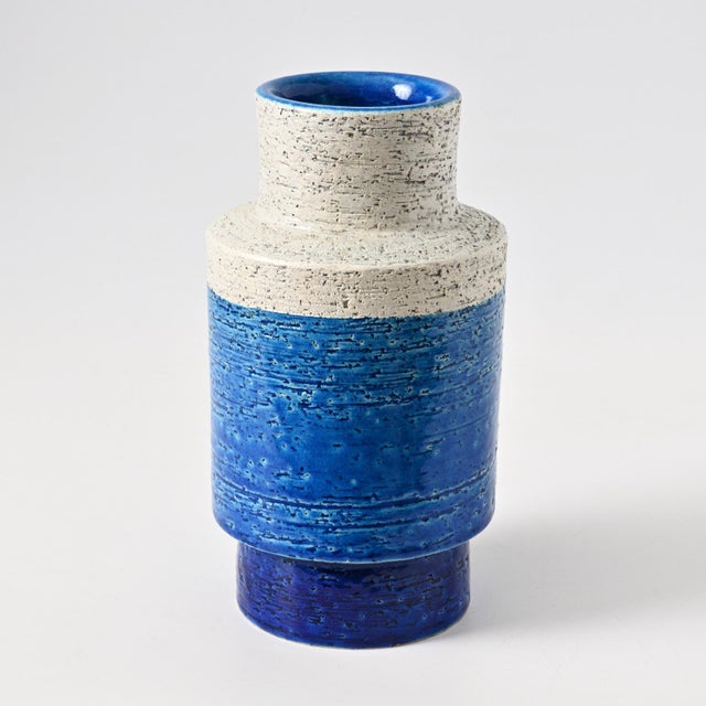 Blue and White Vase by Aldo Londi for Bitossi, 1960s For Sale - Image 12 of 12