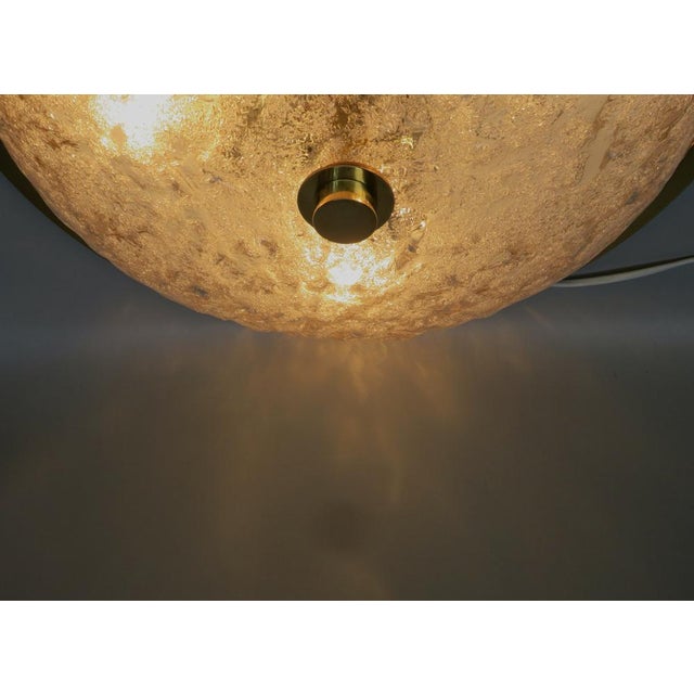 1970s Ceiling Light in Brass and Ice Glass from Schröder & Co, 1970s For Sale - Image 5 of 18