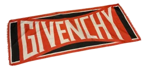 2000s Blue, Red and White Cotton Oversized Scarf by Givenchy