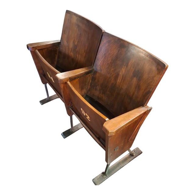 Industrial Vintage Cinema Chairs, 1960s For Sale - Image 3 of 4