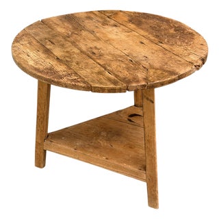 Antique 18th C Rustic Welsh Cricket Table For Sale