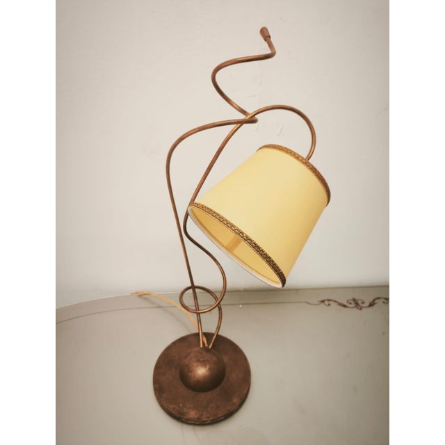 Vintage Lamp with Parchment Shade, 1980s For Sale - Image 4 of 11