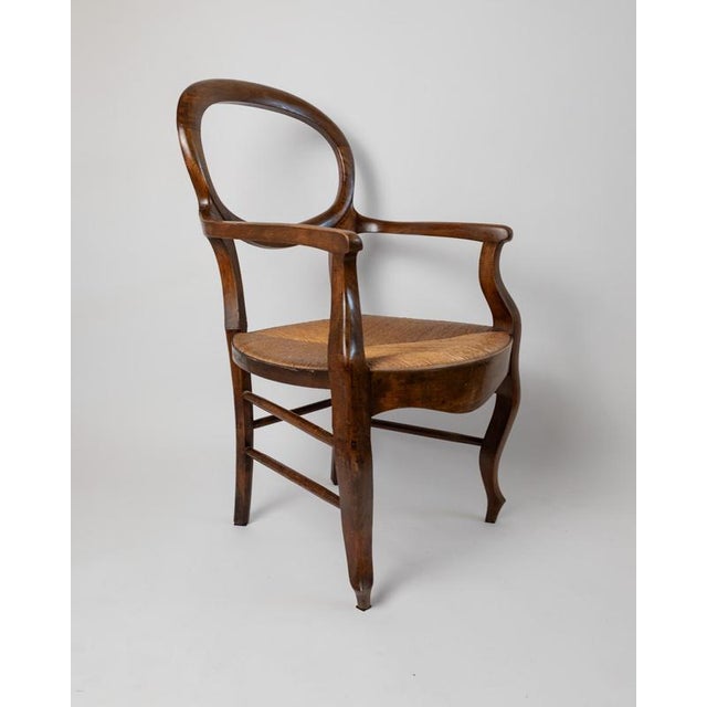 Vintage Louis Philippe Armchairs in Cherry Wood, Set of 2 For Sale - Image 11 of 15