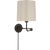 Barbara Barry for Visual Comfort Signature Go Lightly Swing Arm Wall Light in Bronze with China White Shade For Sale