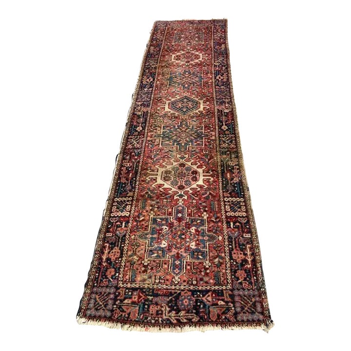 1940s Vintage Moorish Rug Runner From Eastern Turkey | Chairish