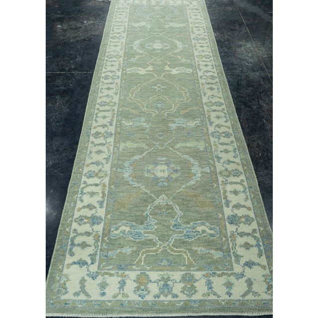 Early 21st Century Turkish Oushak Rug 2'11" x 9'7" #19124 For Sale - Image 5 of 8