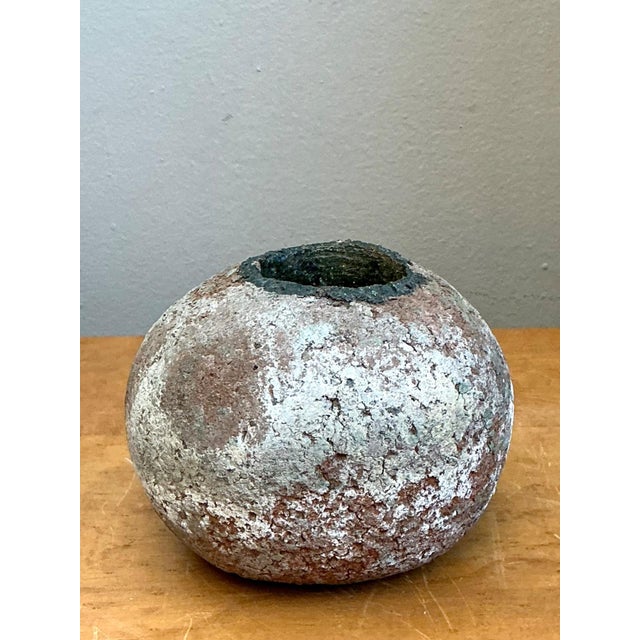 Vintage Handcrafted Earthenware Vessel For Sale - Image 10 of 16