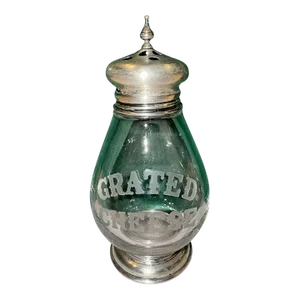 Frank M Whiting Antique Grated Cheese Shaker- Sterling Silver & Glass
