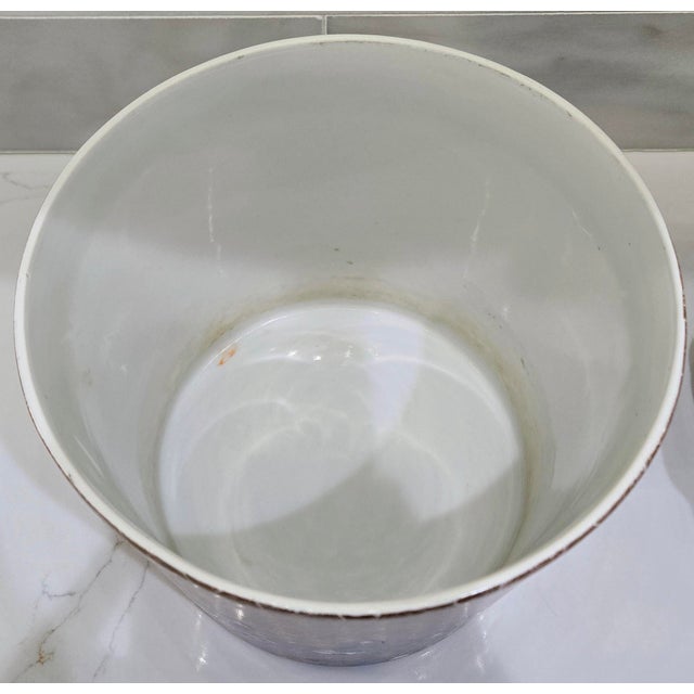 Blue 1975 Fitz and Floyd Samurai Horsemen Ice Bucket & 4 Dessert Plates, 5-Piece Set For Sale - Image 8 of 10