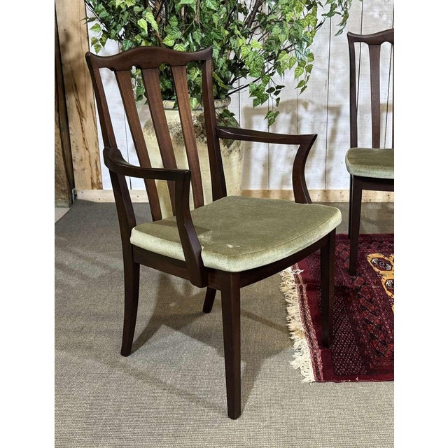 Chairs and English Armchairs in Mahogany by G-Plan, 1970s, Set of 6 For Sale - Image 3 of 11
