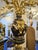 1990s Louis XVI-Style Black Porcelain Decorative Centerpiece With Gold Leaf Floral Details For Sale - Image 5 of 7