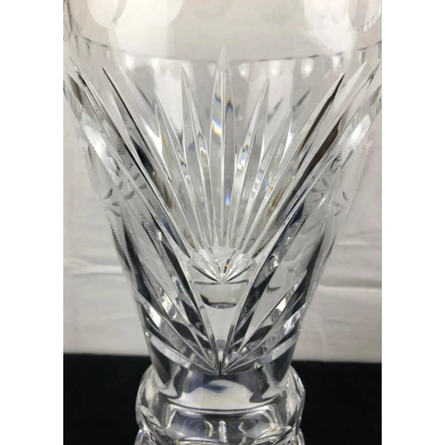 French French Hand Cut Crystal Vase For Sale - Image 3 of 7
