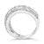 .925 Sterling Silver 2.0 Cttw Lab Grown Diamond 3 Row Band Ring (F-G Color, VS1-VS2 Clarity) - Ring Size 6 For Sale In New York - Image 6 of 6