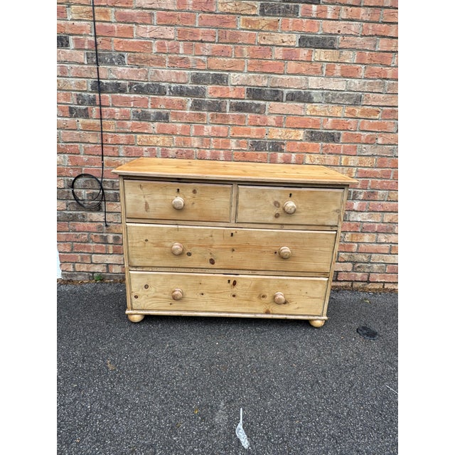 Antique English Pine Chest For Sale - Image 9 of 15